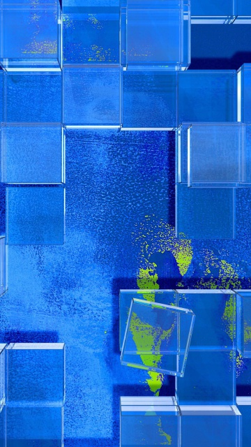 Das Blue Squares Wallpaper 360x640