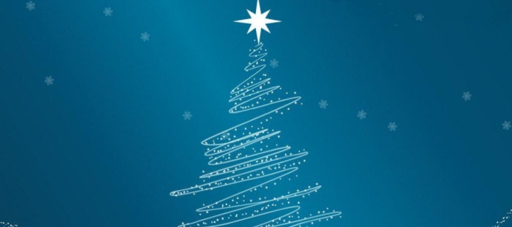 Blue Xmas Tree wallpaper 720x320