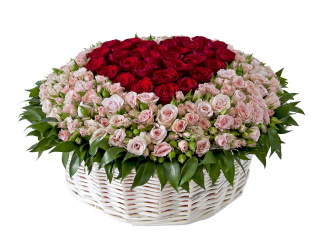 Обои Basket of Roses from Florist 320x240