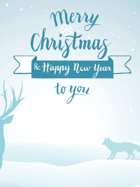 Merry Christmas and Happy New Year wallpaper 480x640