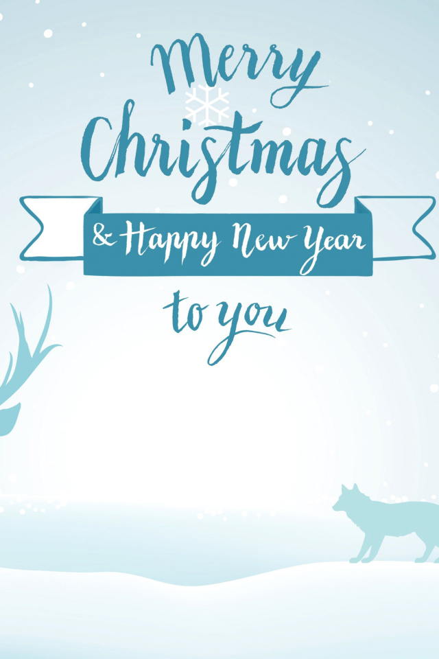 Merry Christmas and Happy New Year wallpaper 640x960