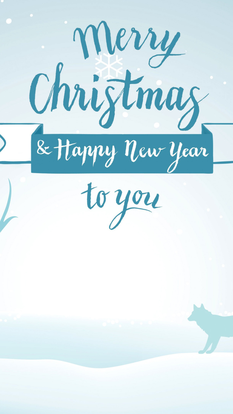Merry Christmas and Happy New Year wallpaper 750x1334