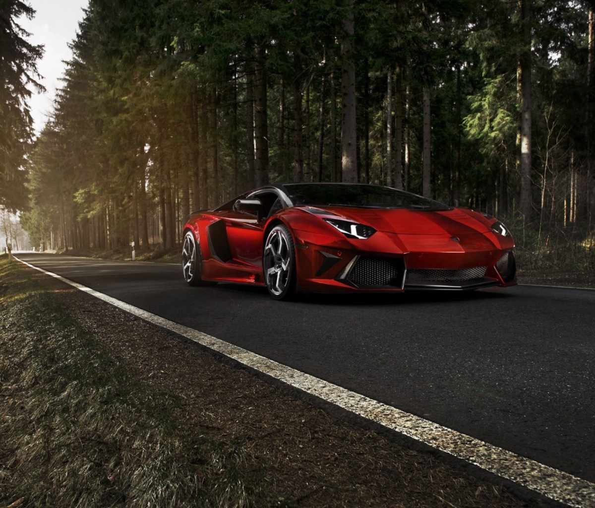 Обои Red Lamborghini 1200x1024