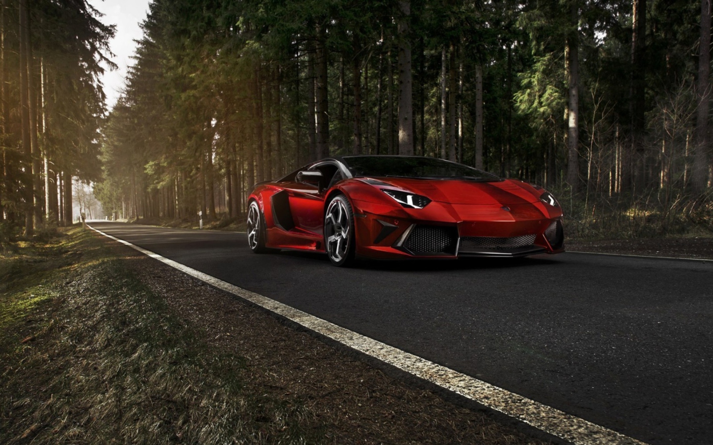 Обои Red Lamborghini 1440x900
