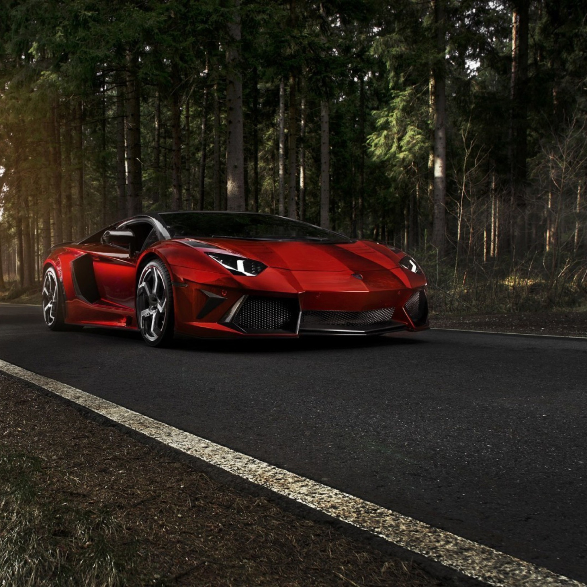 Fondo de pantalla Red Lamborghini 2048x2048