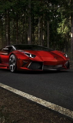 Fondo de pantalla Red Lamborghini 240x400