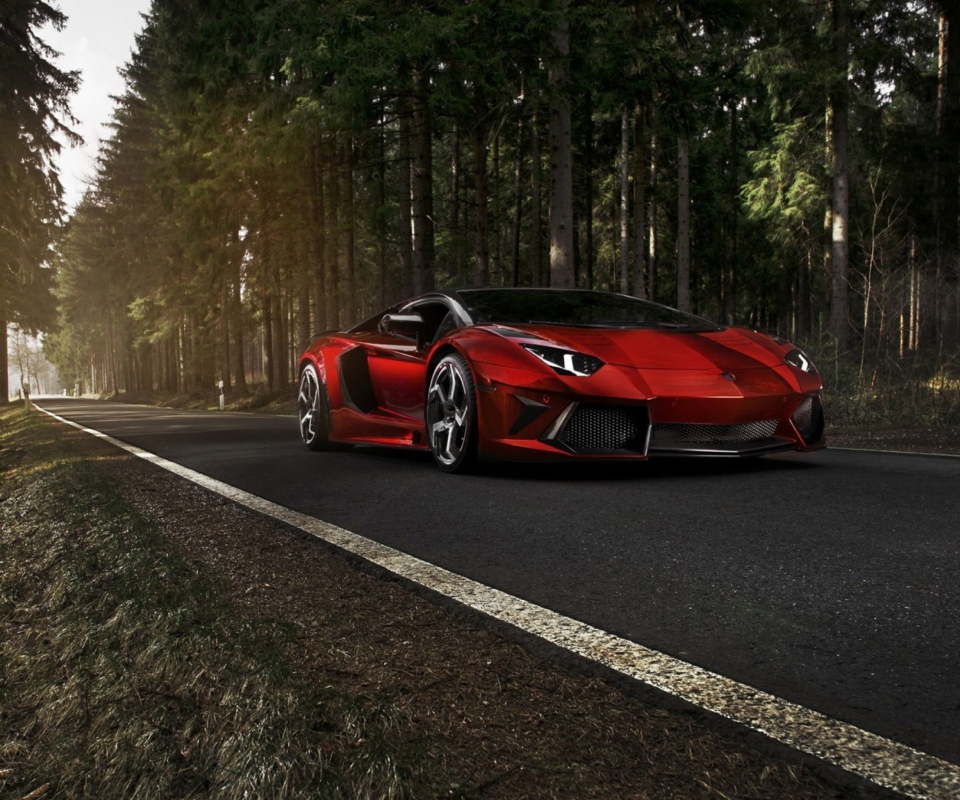 Fondo de pantalla Red Lamborghini 960x800