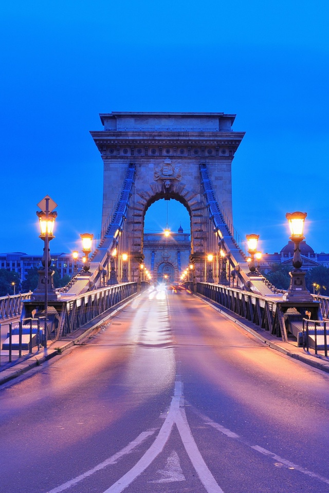 Fondo de pantalla Budapest - Chain Bridge 640x960