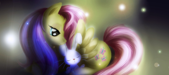 Fondo de pantalla Little Pony And Rabbit 720x320