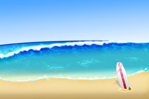 Das Surf Season Wallpaper 480x320