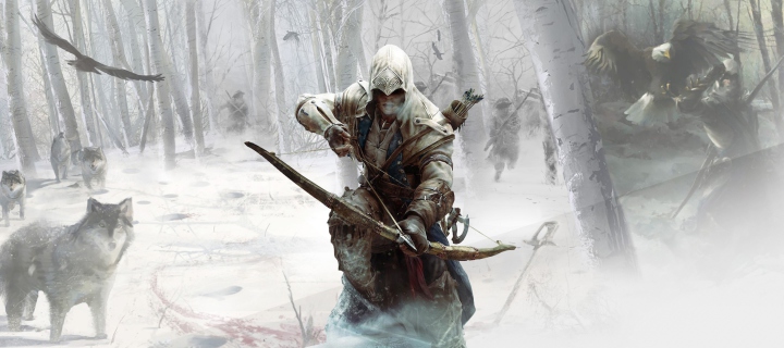 Das Ratonhnhaketon Assassins Creed Wallpaper 720x320