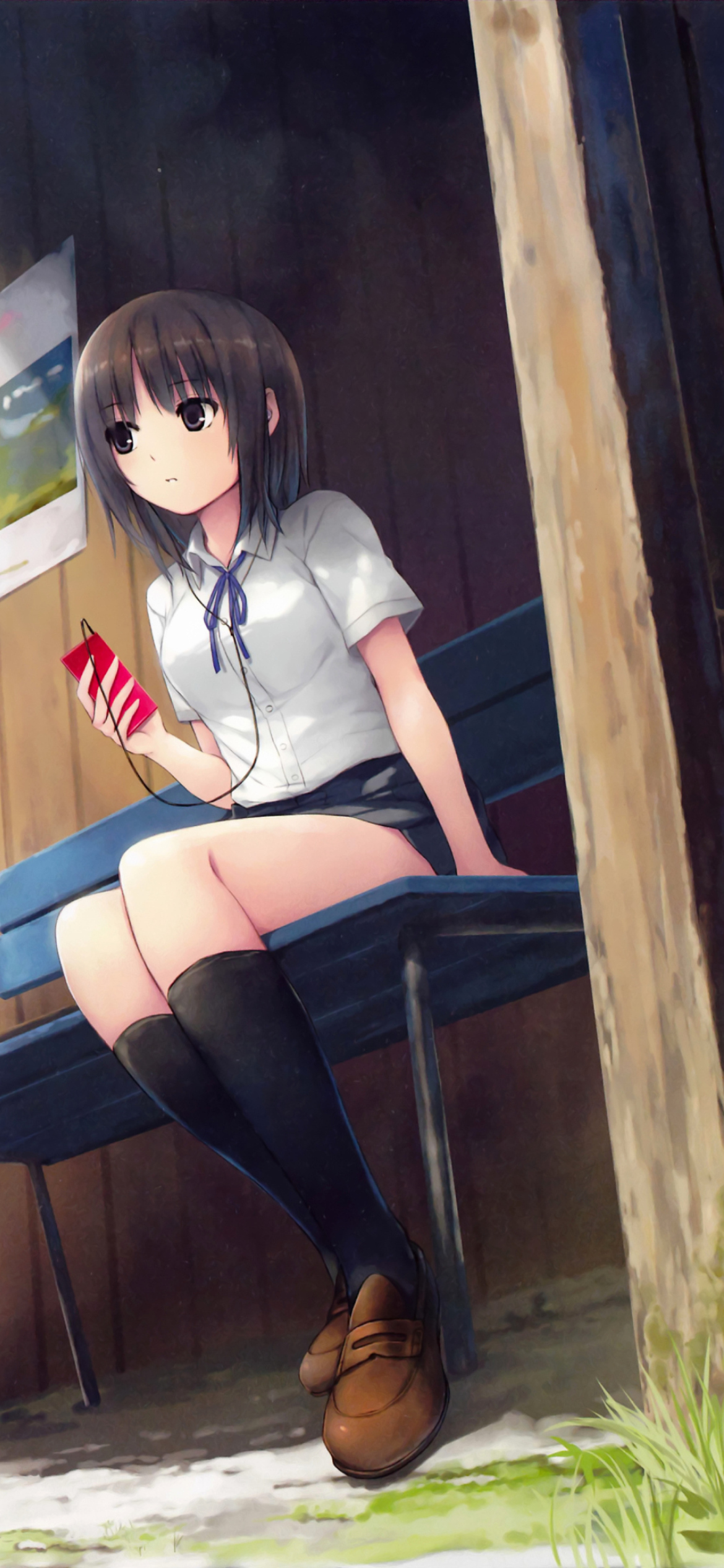Das Anime School Girl Wallpaper 1170x2532