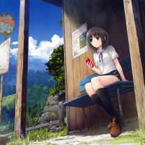 Anime School Girl wallpaper 208x208