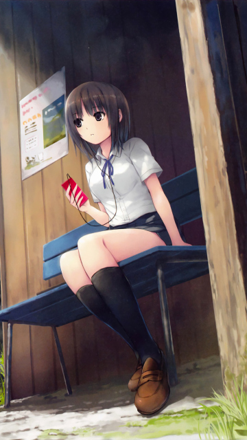 Обои Anime School Girl 360x640