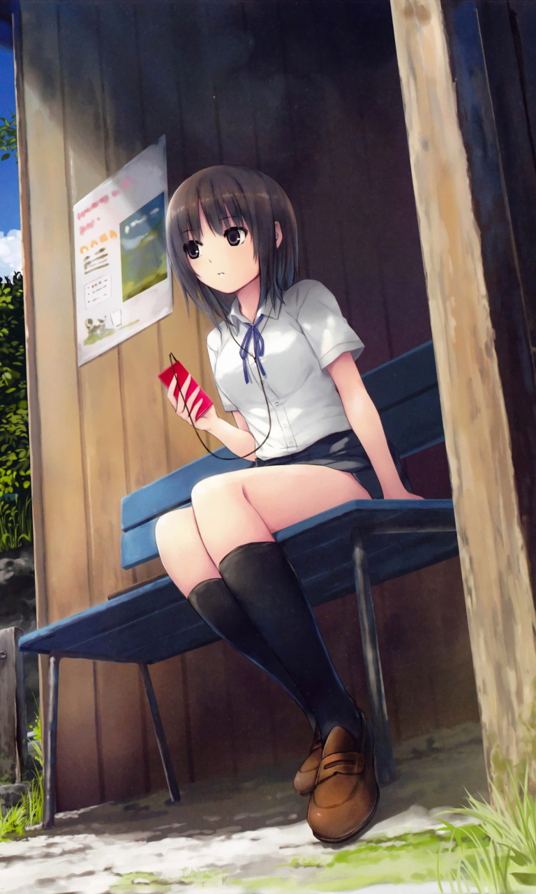 Das Anime School Girl Wallpaper 768x1280