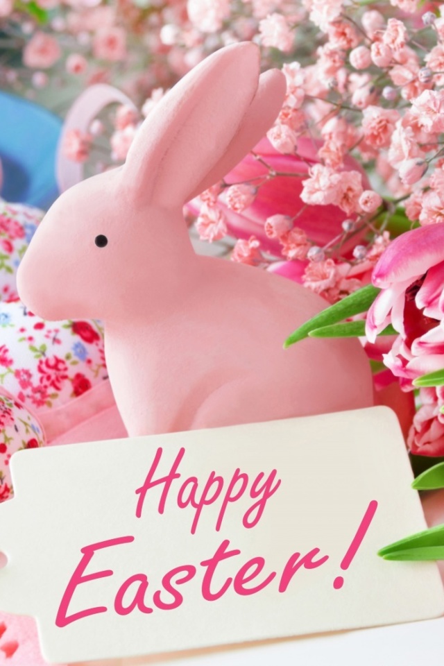 Das Pink Easter Decoration Wallpaper 640x960