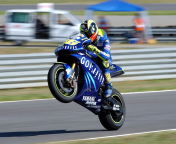 Das Yamaha Racing Bike Wallpaper 176x144