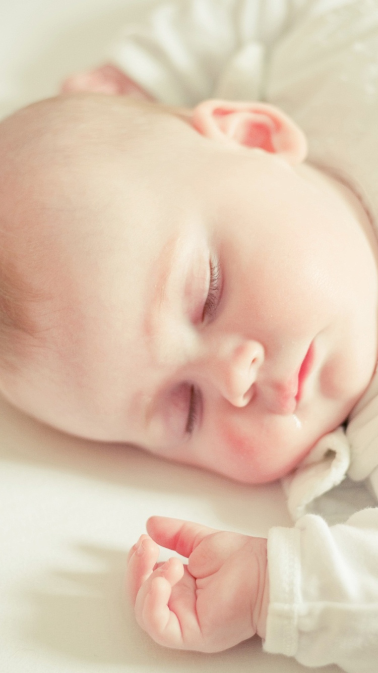 Das Cute Sleeping Baby Wallpaper 750x1334