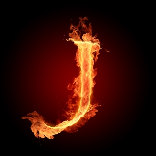 Fire Letter J sfondi gratuiti per 128x128