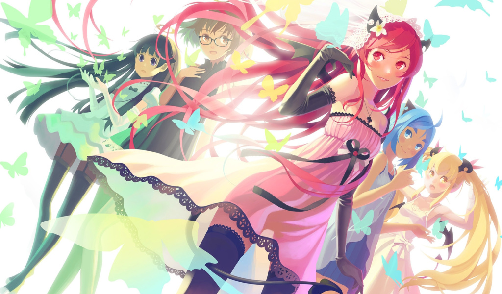 Das Anime Charm Girls Wallpaper 1024x600