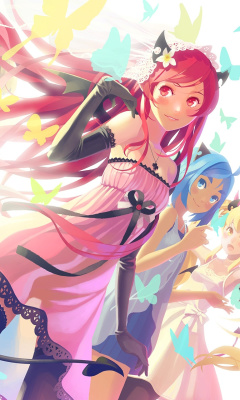 Das Anime Charm Girls Wallpaper 240x400