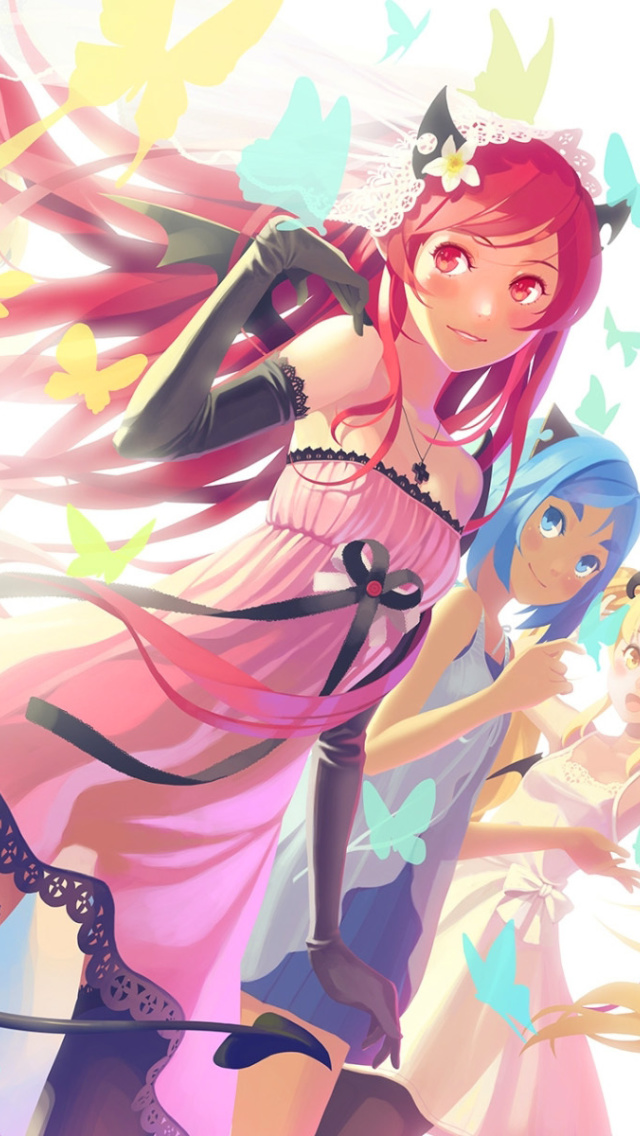 Das Anime Charm Girls Wallpaper 640x1136