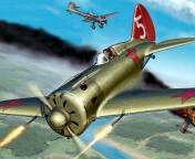 Fondo de pantalla Ilyushin Il 2 Attack aircraft in Amateur flight simulation 176x144
