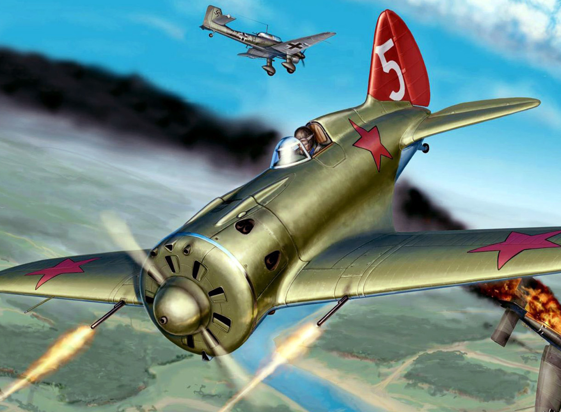 Обои Ilyushin Il 2 Attack aircraft in Amateur flight simulation 1920x1408