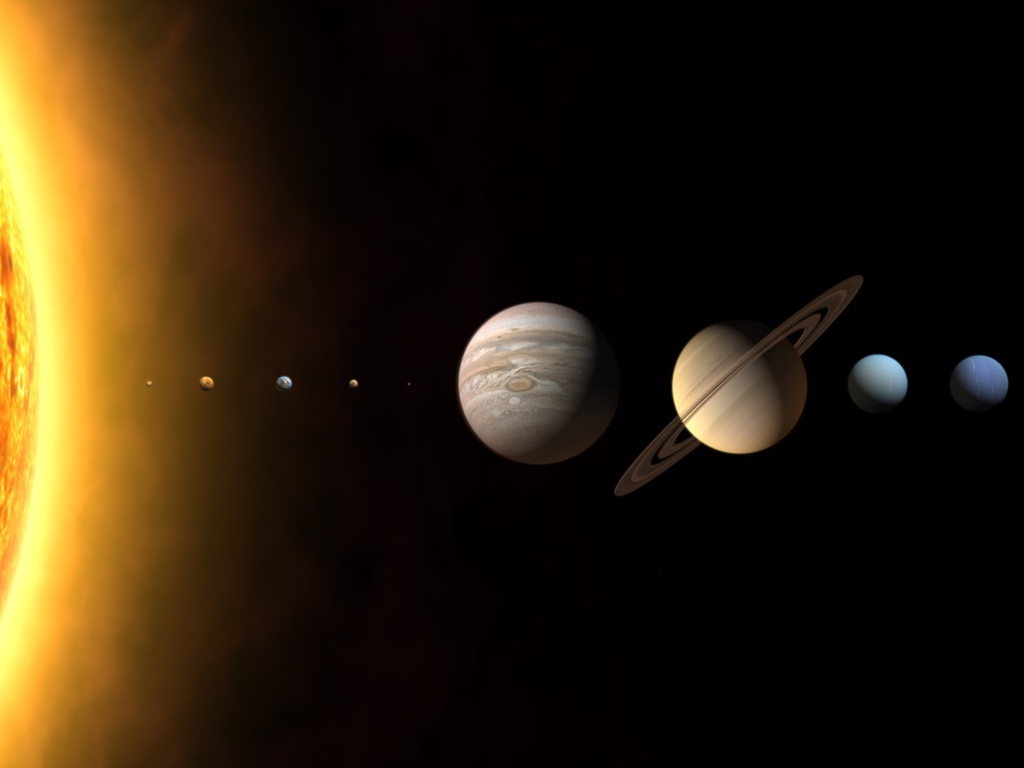 Das Planets And Space Wallpaper 1024x768