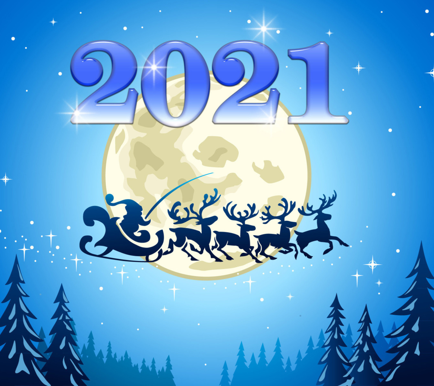 Screenshot №1 pro téma 2021 New Year Night 1440x1280