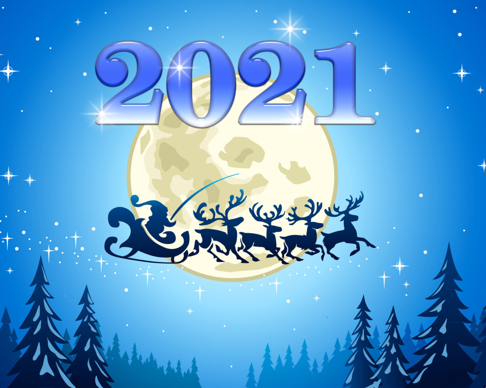 Обои 2021 New Year Night 1600x1280