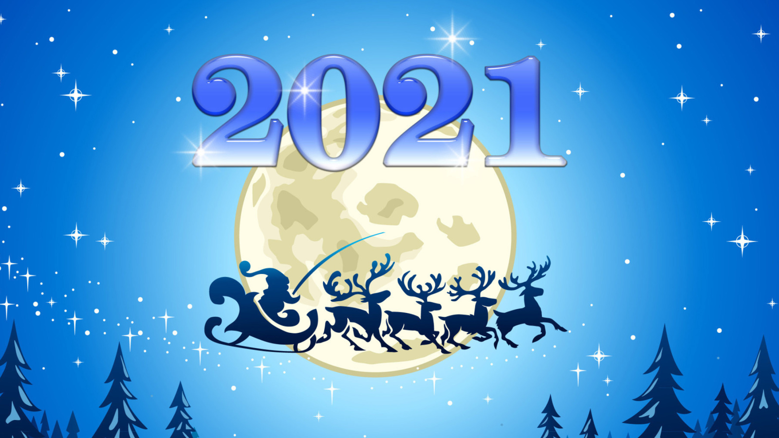 Screenshot №1 pro téma 2021 New Year Night 1600x900