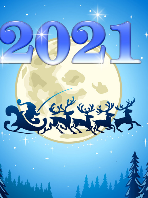 Обои 2021 New Year Night 480x640