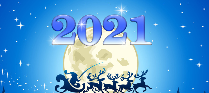2021 New Year Night wallpaper 720x320