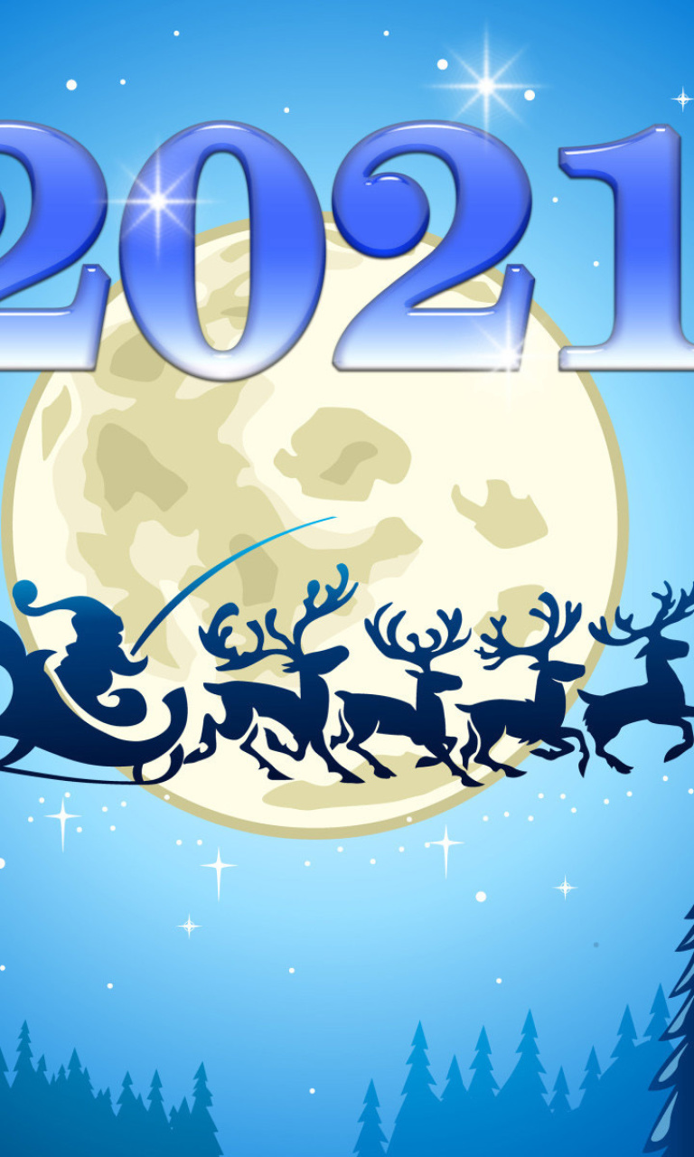 2021 New Year Night wallpaper 768x1280