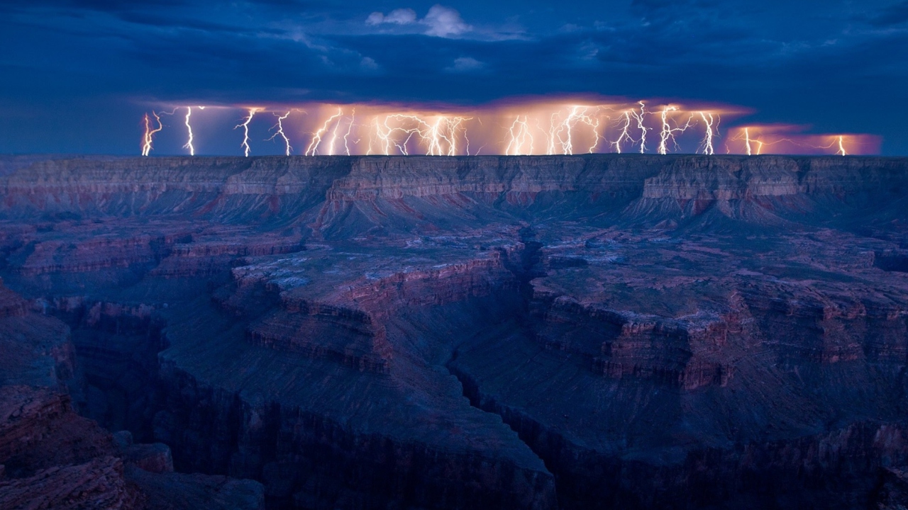 Screenshot №1 pro téma Grand Canyon Lightning 1280x720