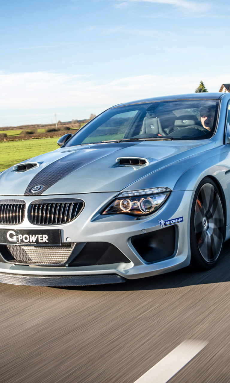 Das 2015 BMW M6 Hurricane E63 G Power Wallpaper 768x1280