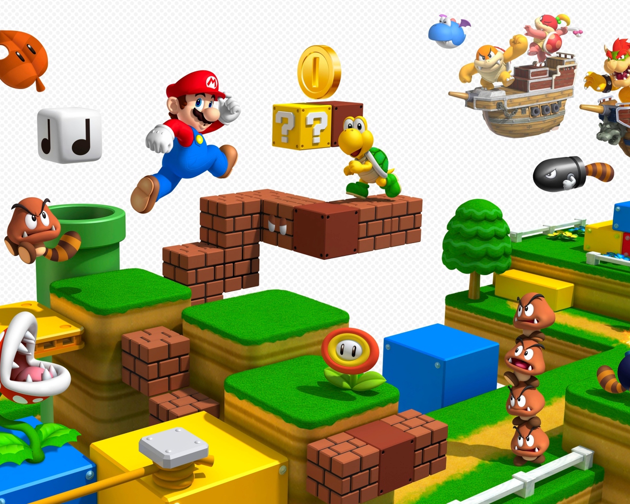 Fondo de pantalla Super Mario 1280x1024