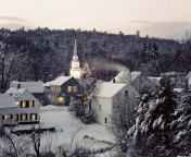 Fondo de pantalla Christmas in New England 176x144
