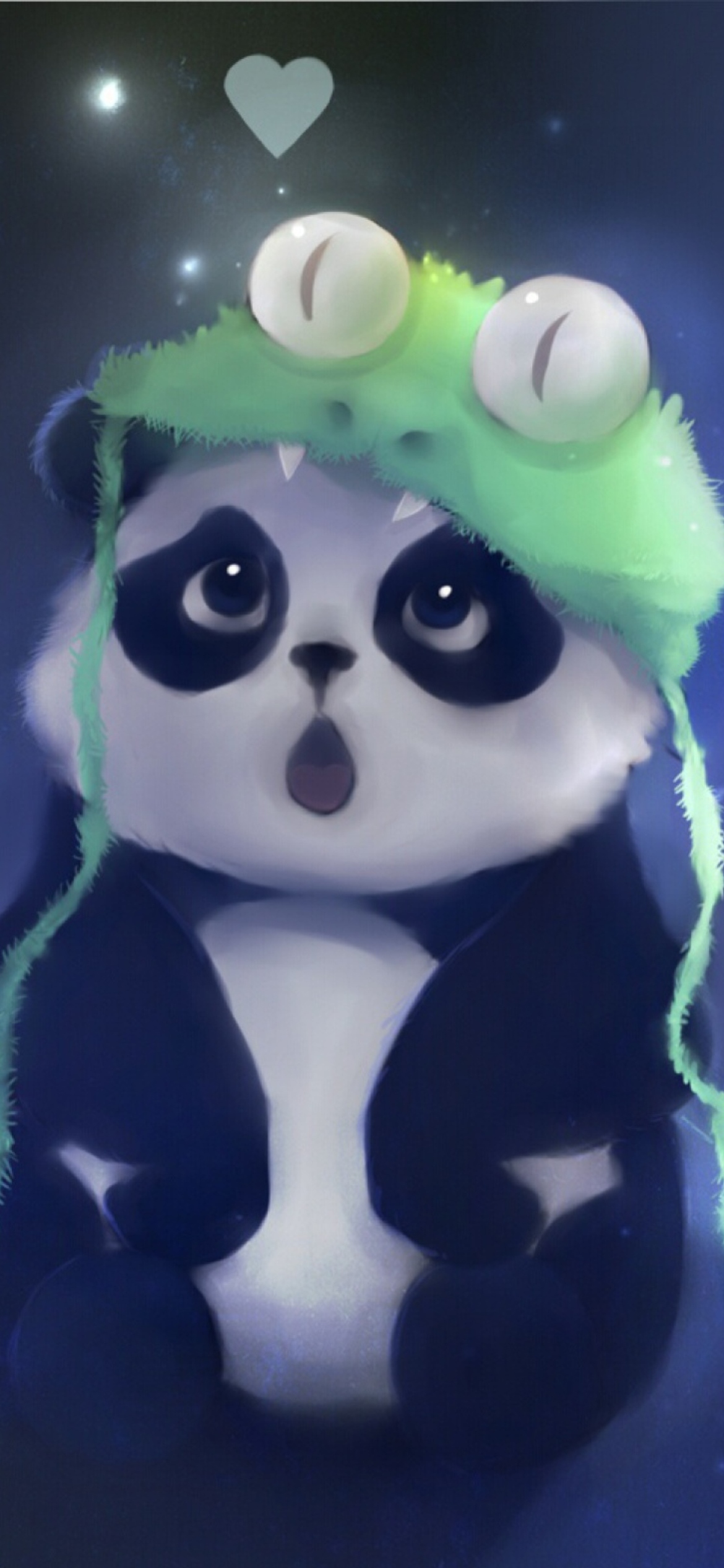 Das Cute Baby Panda Painting Wallpaper 1170x2532
