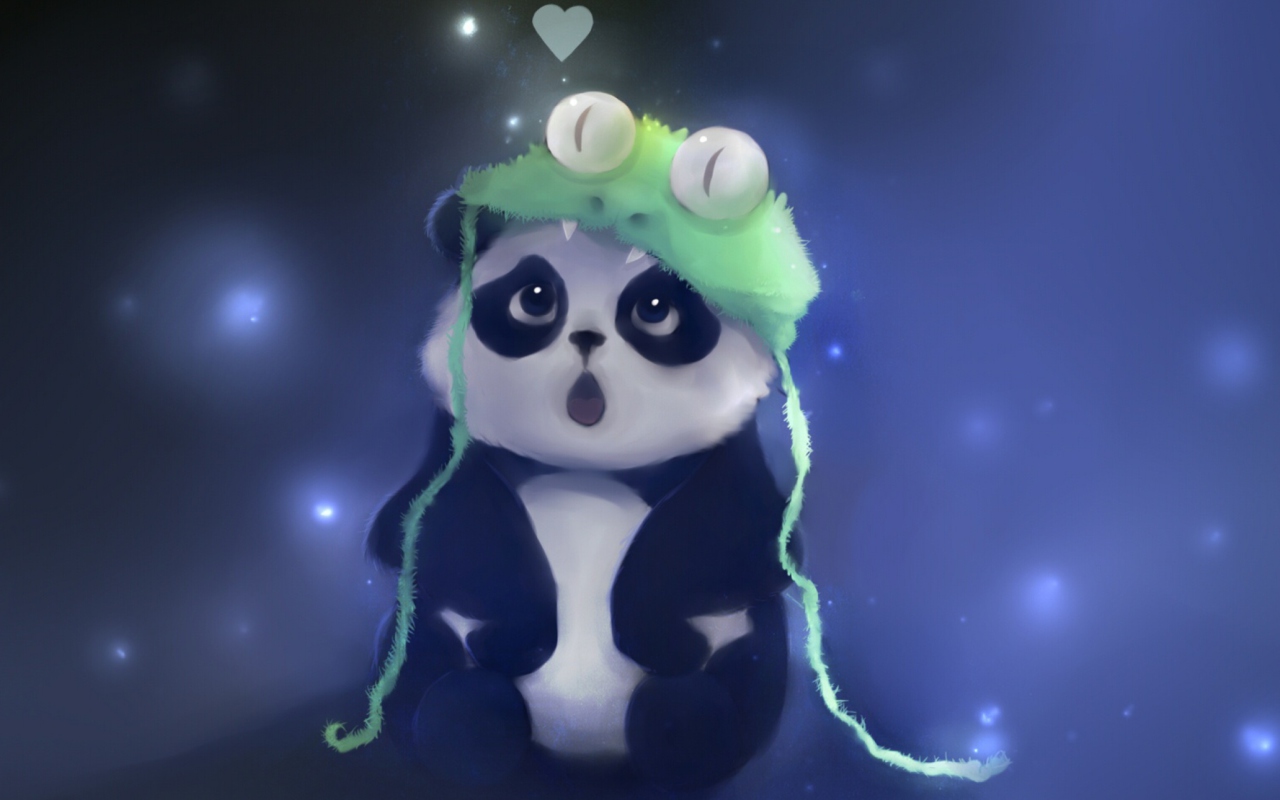 Das Cute Baby Panda Painting Wallpaper 1280x800