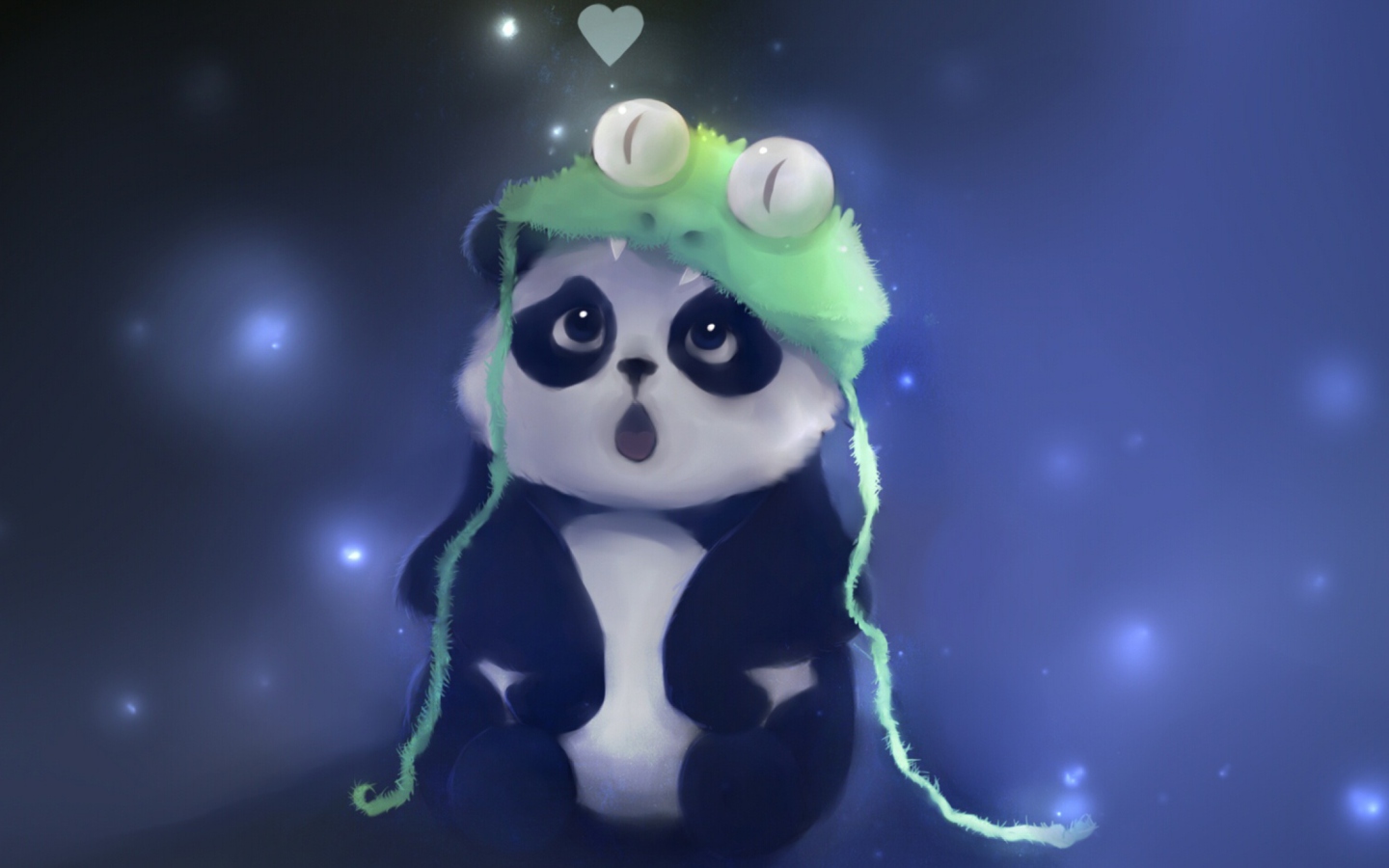 Cute Baby Panda Painting wallpaper 1440x900