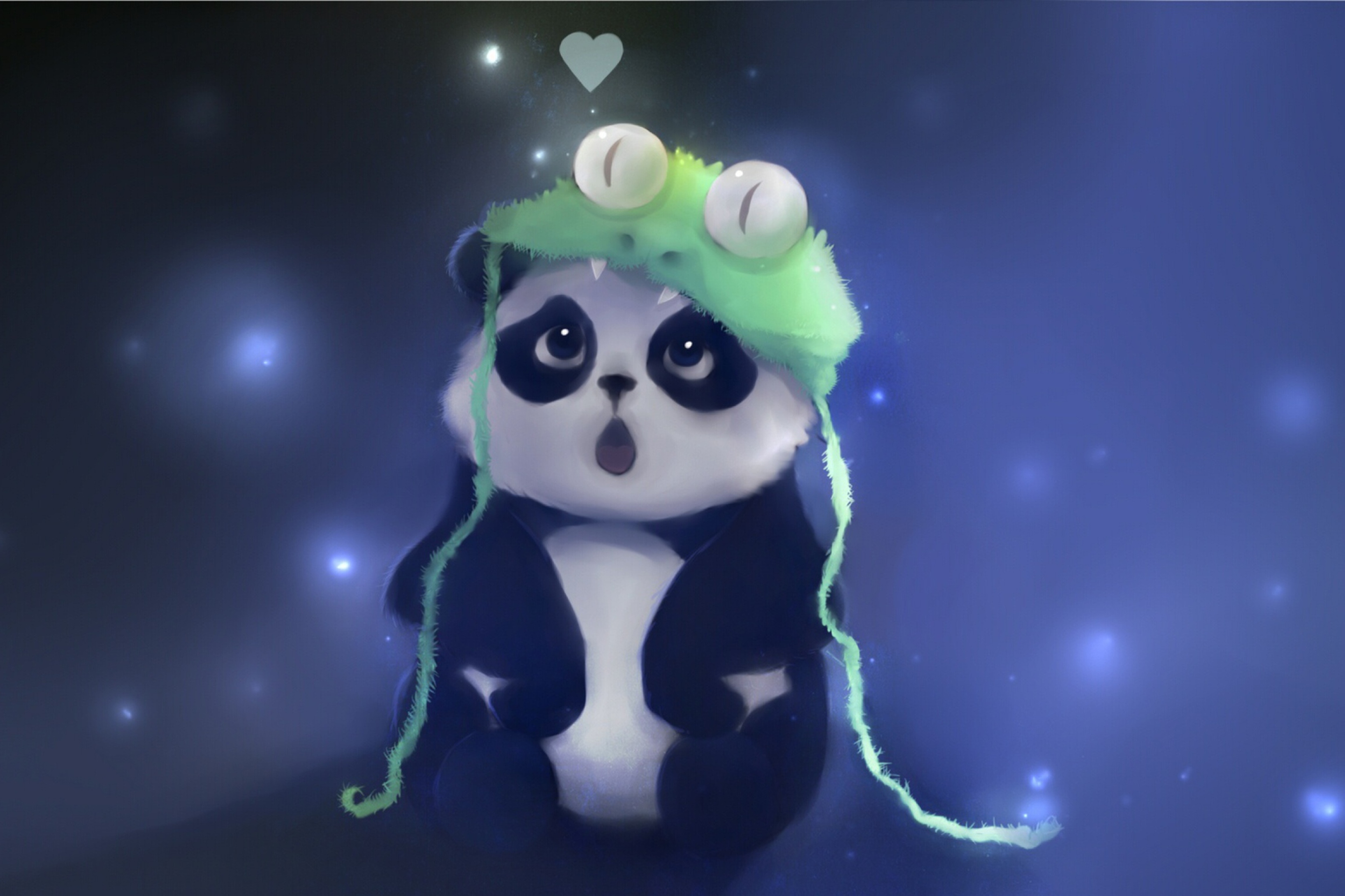 Sfondi Cute Baby Panda Painting 2880x1920