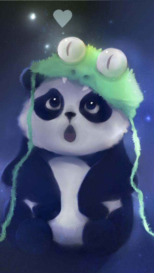 Cute Baby Panda Painting wallpaper 640x1136