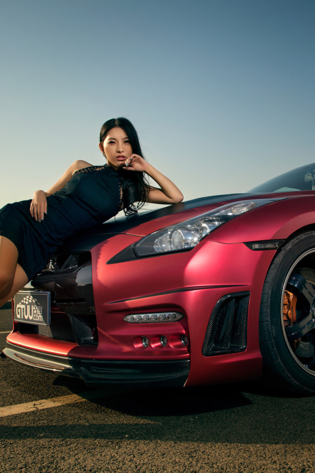 Nissan GT-R Korean Model Girl screenshot #1 640x960