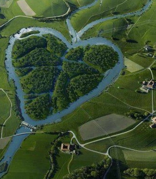 Heartshaped River North Dakota - Obrázkek zdarma pro Nokia 112