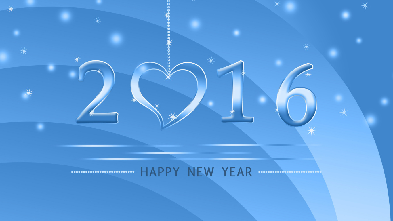 Happy New Year 2016 wallpaper 1366x768