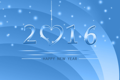 Das Happy New Year 2016 Wallpaper 480x320
