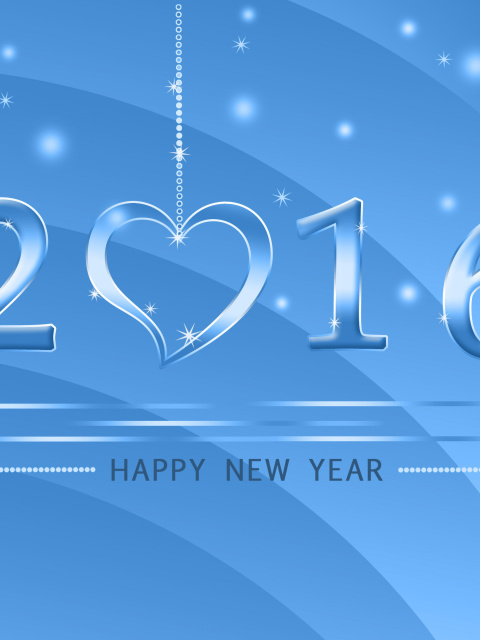 Happy New Year 2016 wallpaper 480x640