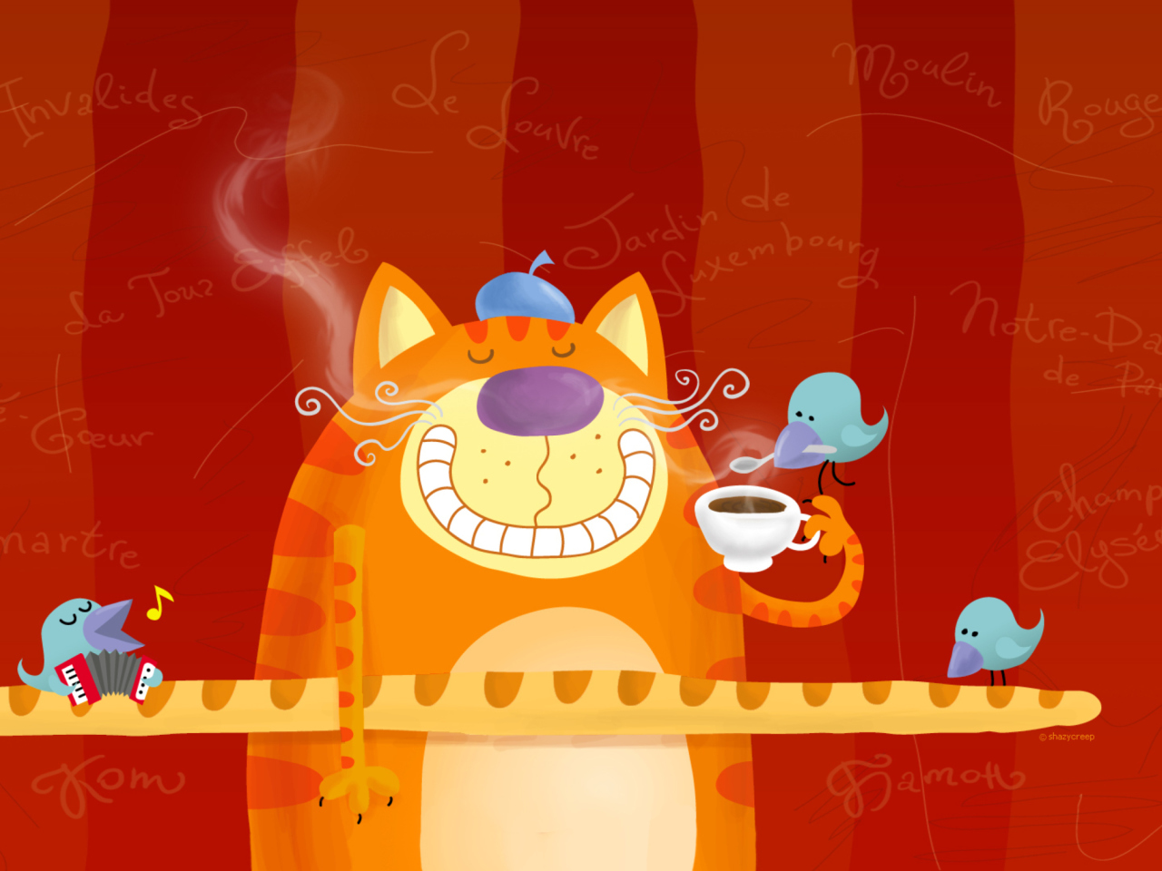 Das Cats Breakfast Wallpaper 1280x960
